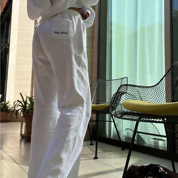 Heavy Manners Straight Leg Sweats in Snow White - Picture 9 of 12